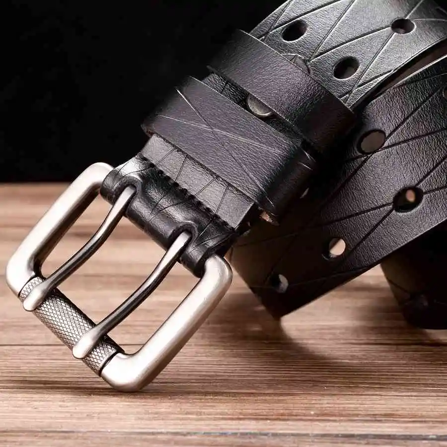 Men's Leather Double Prong Belt