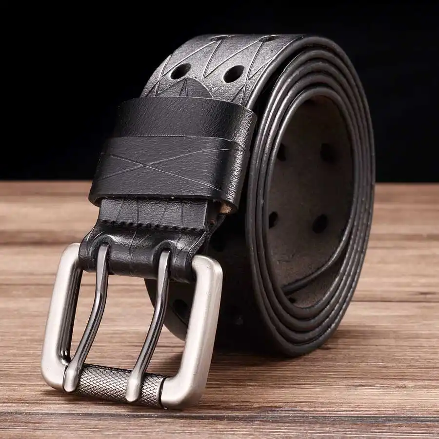 Men's Leather Double Prong Belt