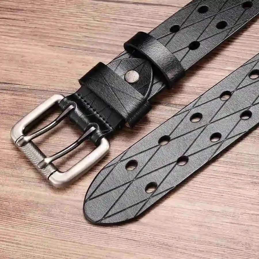 Men's Leather Double Prong Belt