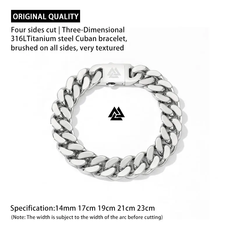 Stainless Steel Cuban Chain Men's Bracelet