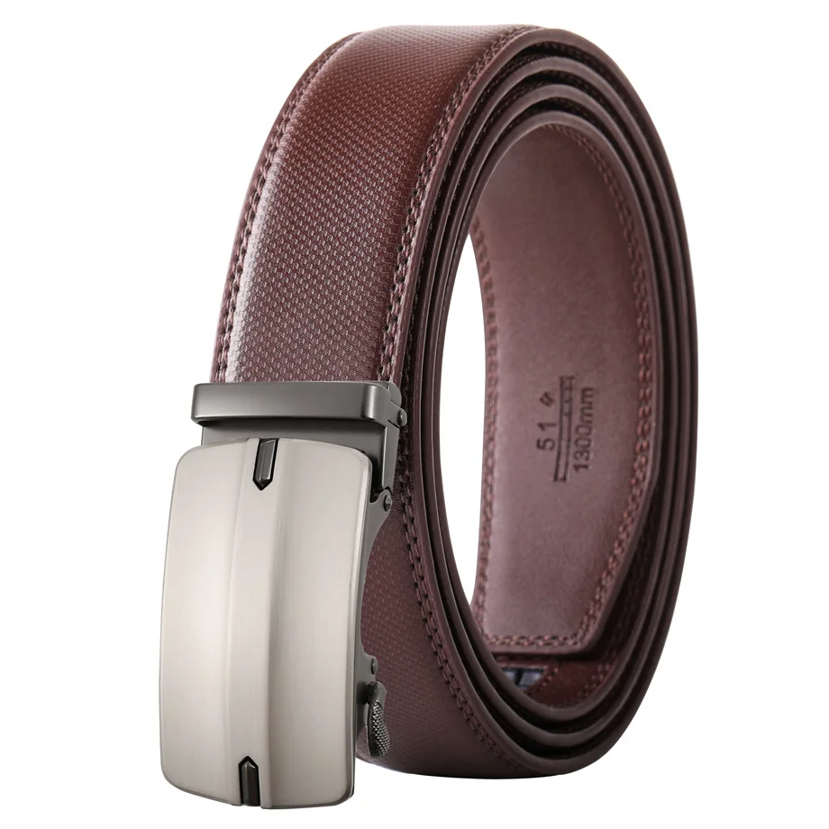 Men's Belt Genuine Leather Metal Automatic Buckle