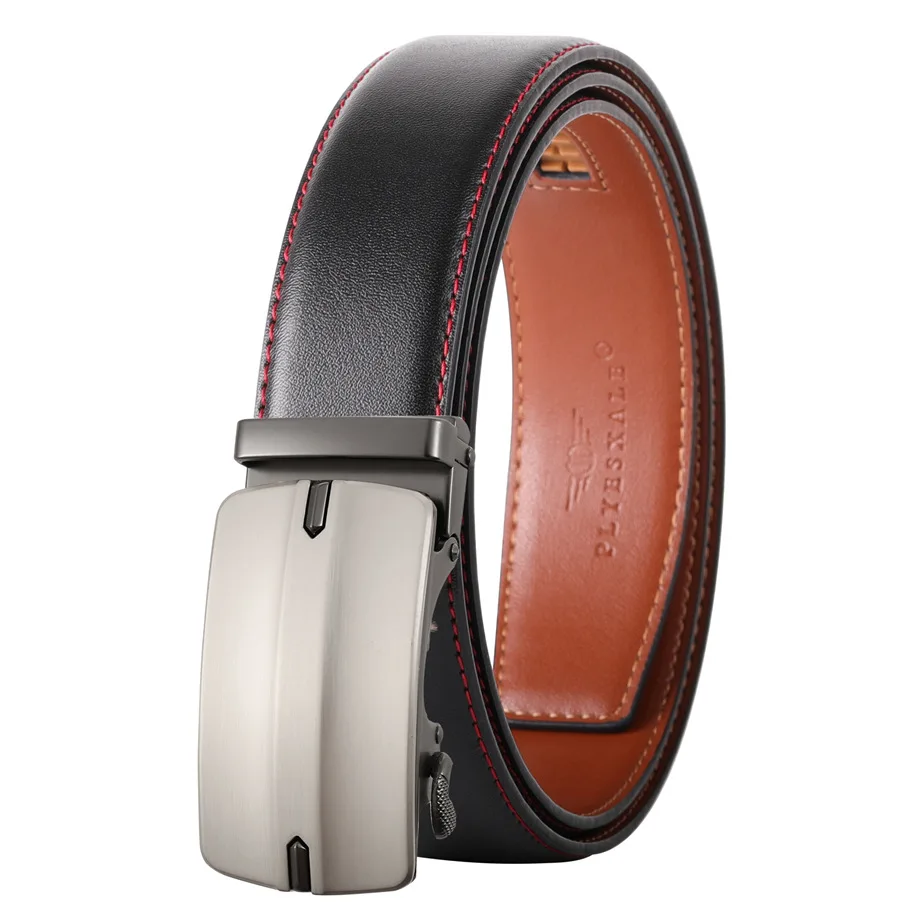 Men's Belt Genuine Leather Metal Automatic Buckle