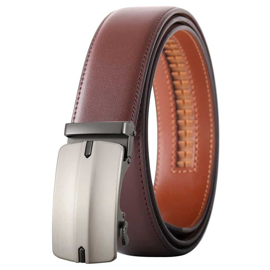 Men's Belt Genuine Leather Metal Automatic Buckle