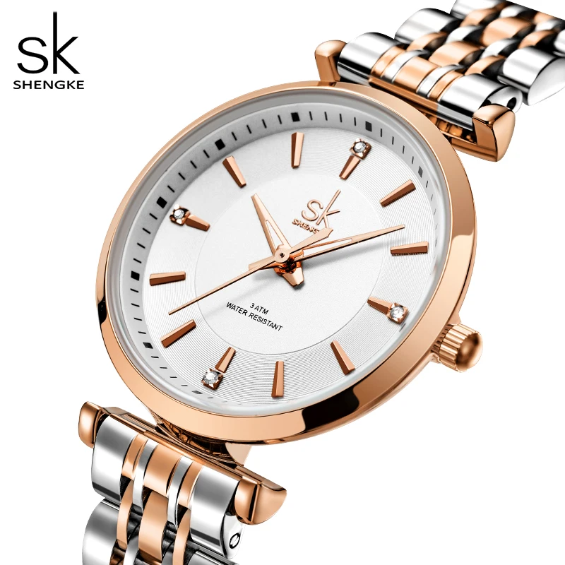 Shengke Rose Gold Watches for Women