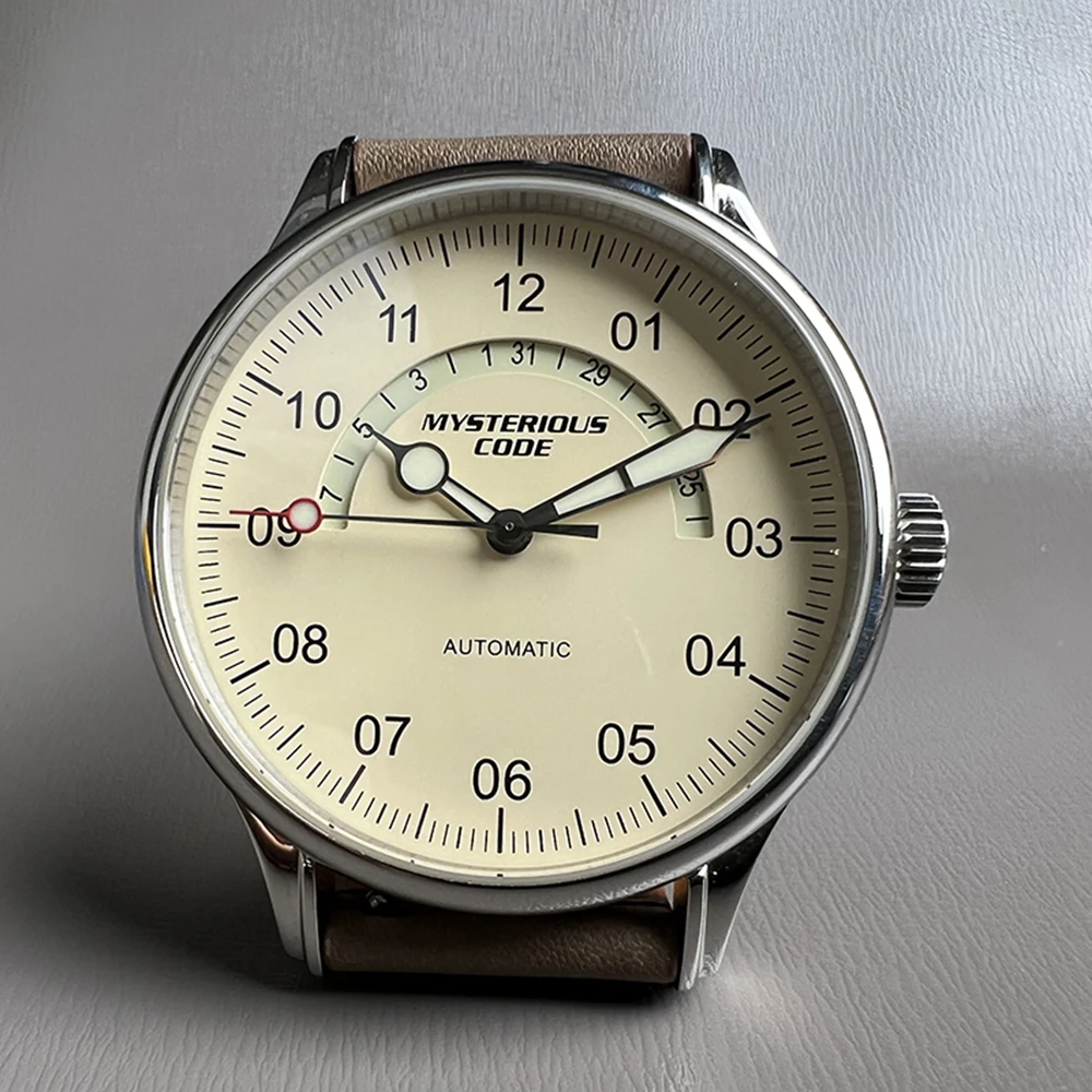 Vintage Mechanical Mysterious Code 42mm Business Watch