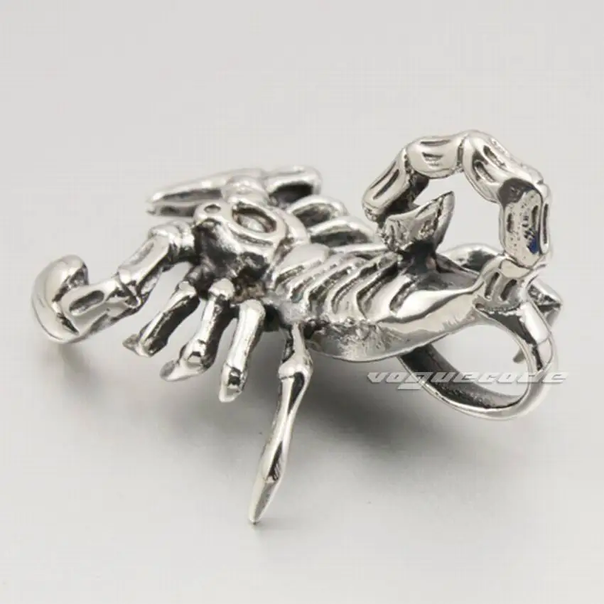 Stainless Steel Scorpion Pendant with Adjustable Leather Strap