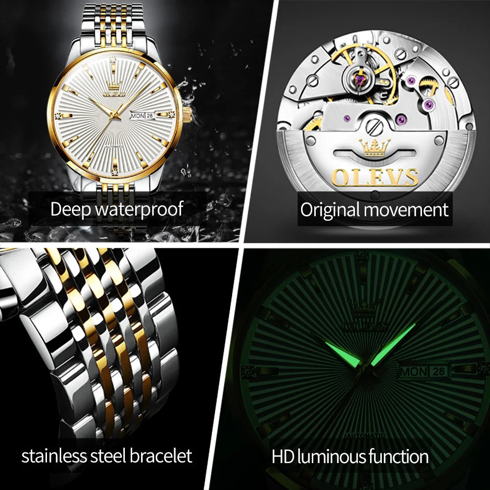 OLEVS Luxury Men’s Automatic Mechanical Watches