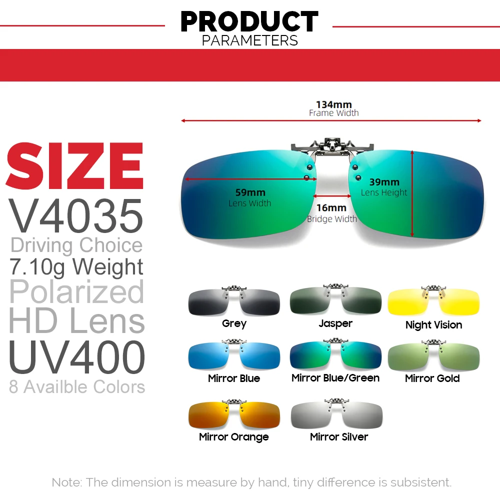 Clip On Flip Up Sunglasses Polarized UV400