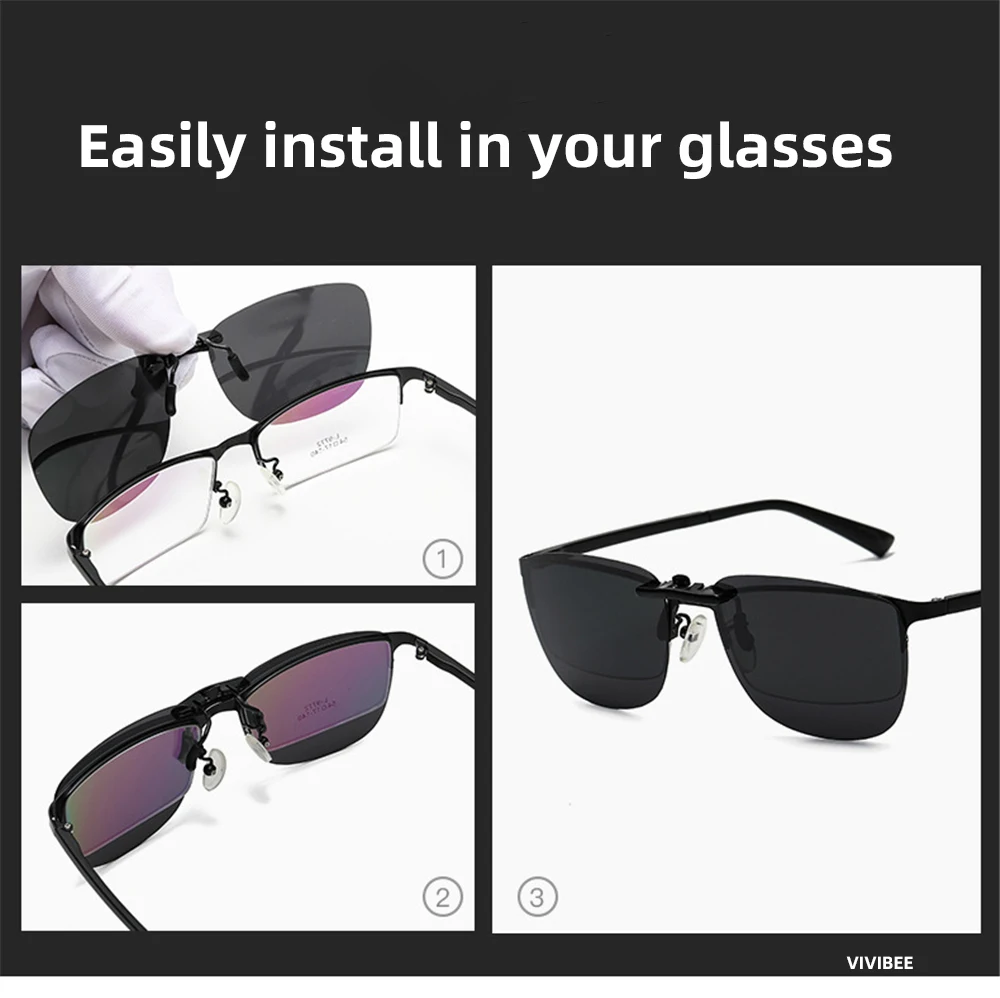 Yellow Night Vision Driver Clip-on Sunglasses
