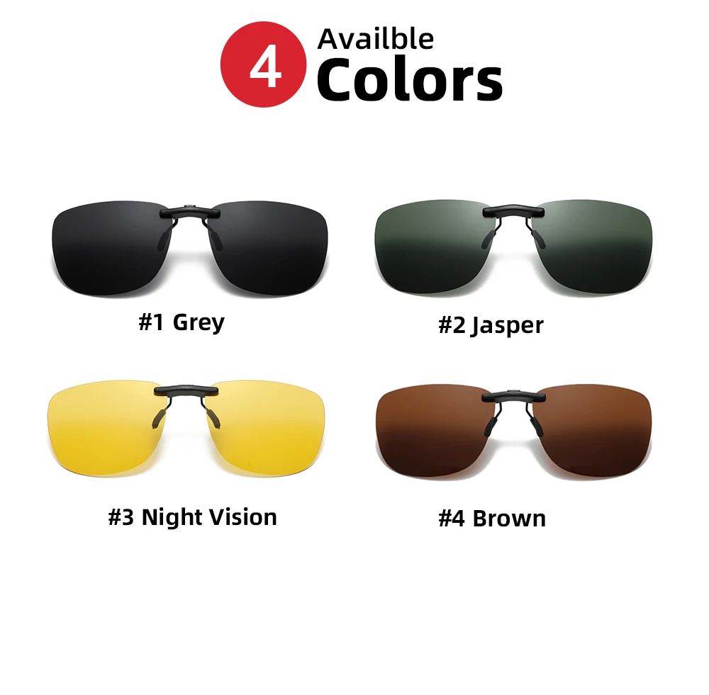 Yellow Night Vision Driver Clip-on Sunglasses