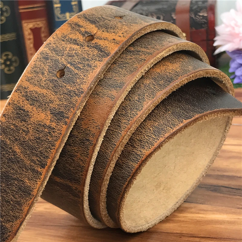 Premium Men's Leather Belt Straps Without Buckles
