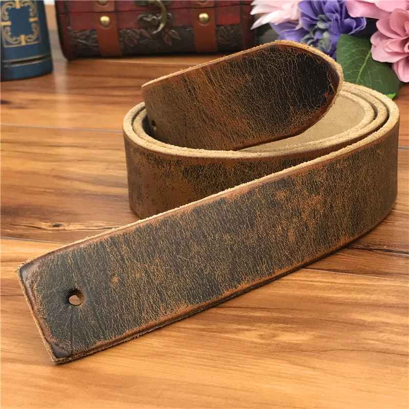 Premium Men's Leather Belt Straps Without Buckles