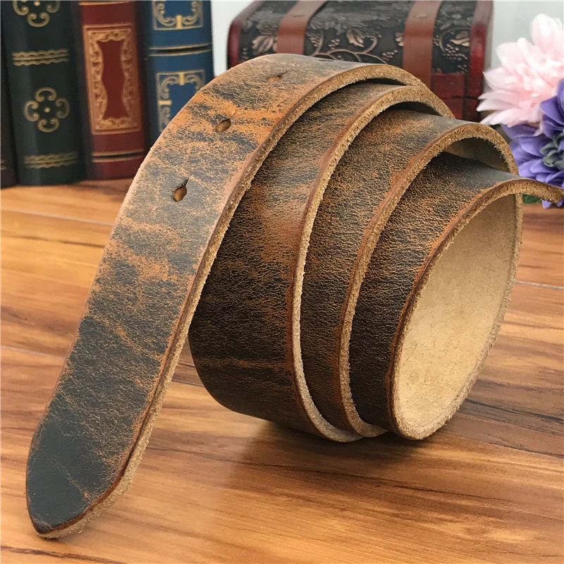 Premium Men's Leather Belt Straps Without Buckles