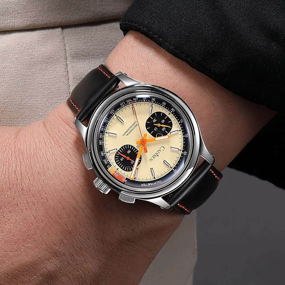 CADISEN Chronograph Watch with Seagull Movement