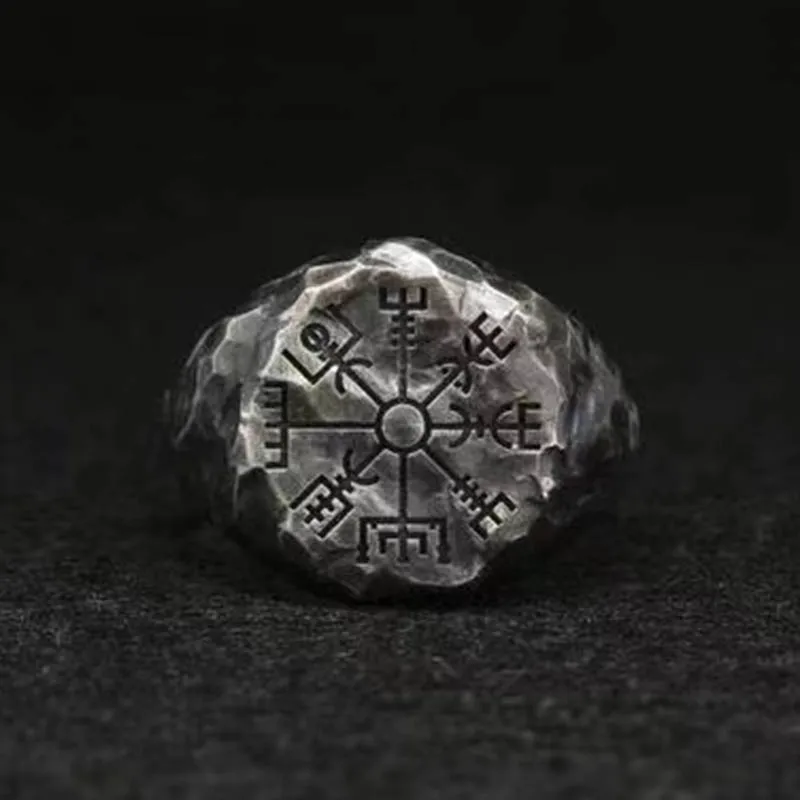 Viking Compass Runic Statement Rings