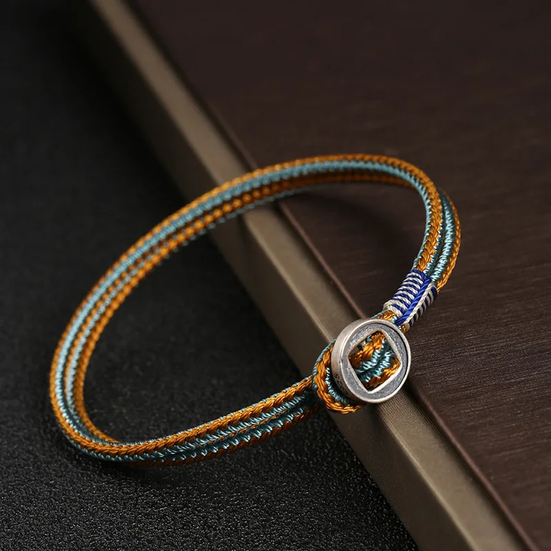 Handmade 925 Sterling Silver Button Bracelet