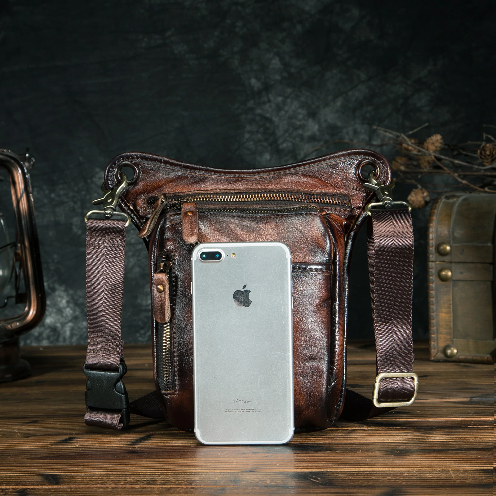 Leg Bag for Men Women Genuine Leather