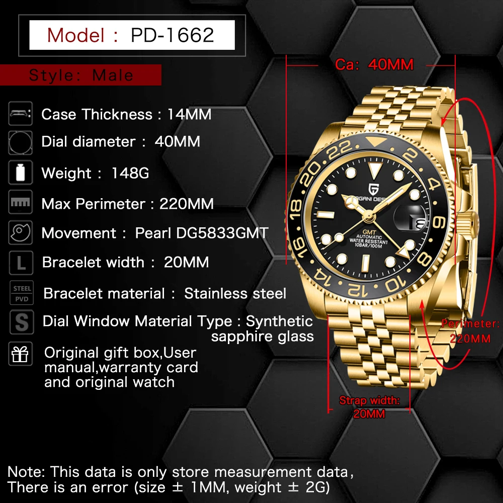 PAGANI DESIGN 2024 New GMT Mechanical Watch