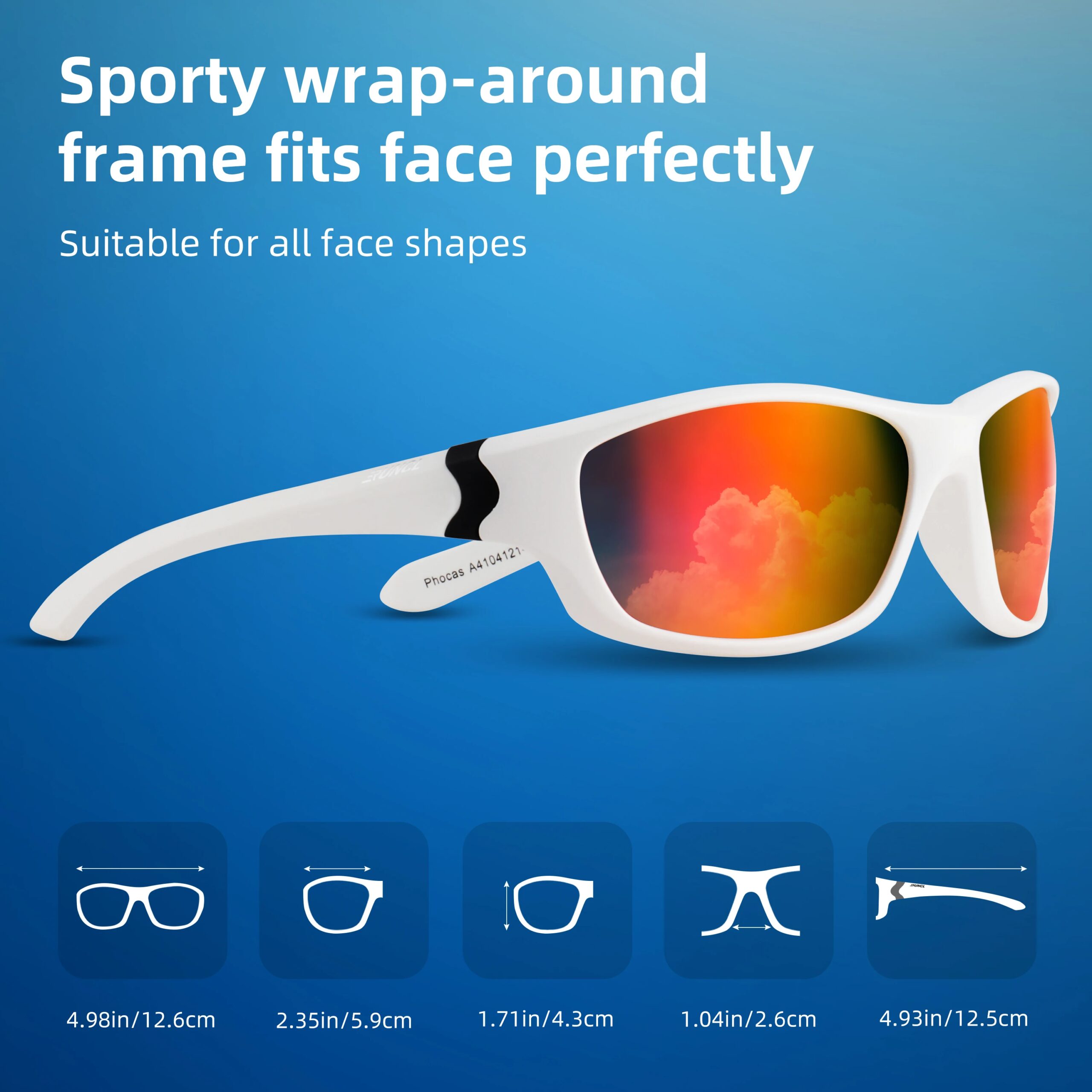 RUNCL Polarized Sports Fishing Sunglasses