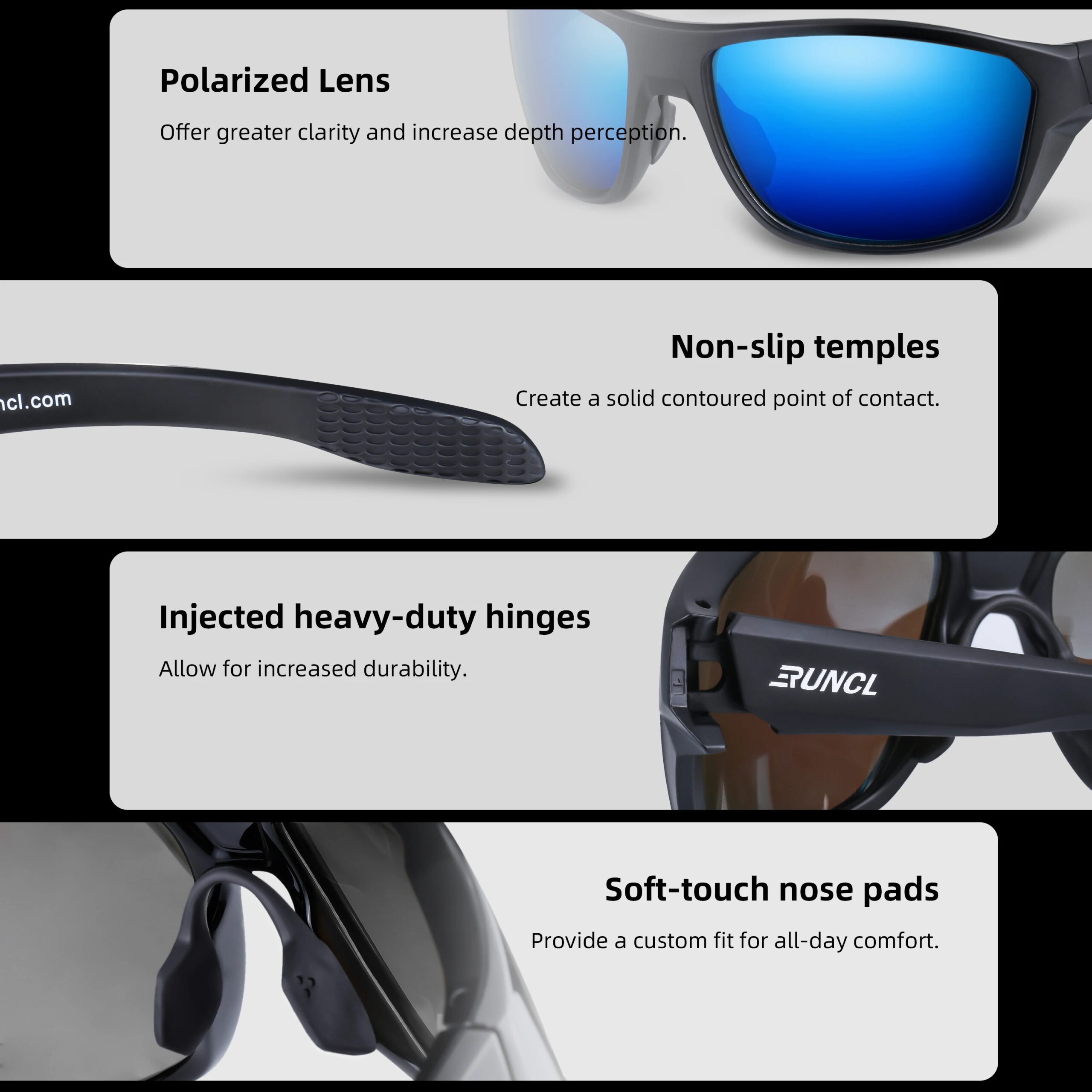 RUNCL Cleon Polarized Sports Sunglasses