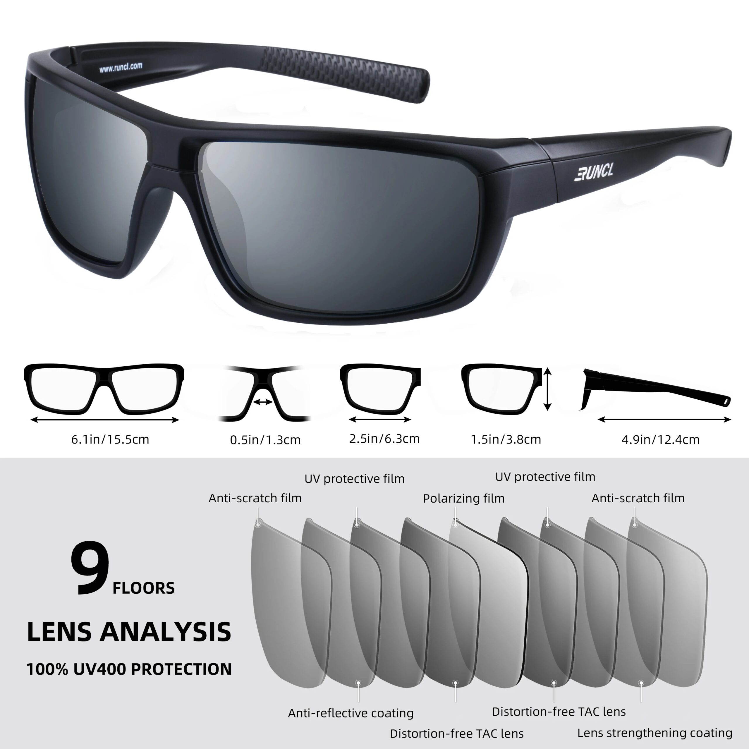 RUNCL Sunglasses Floating Fishing Eyewear