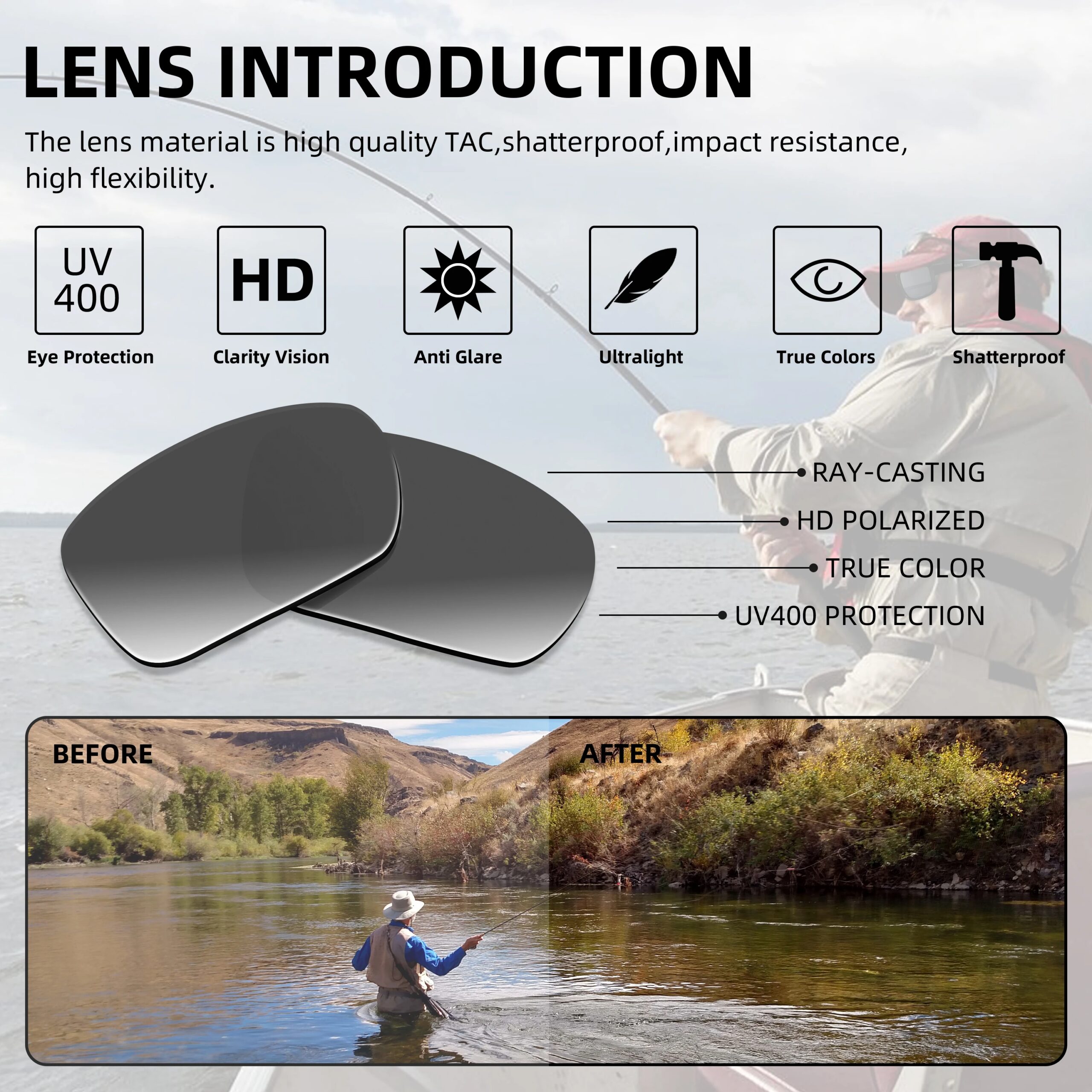RUNCL Sunglasses Floating Fishing Eyewear
