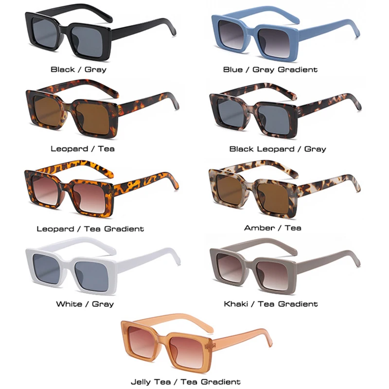 Retro-Inspired Small Rectangle Sunglasses