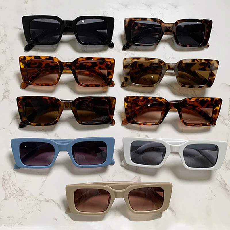 Retro-Inspired Small Rectangle Sunglasses