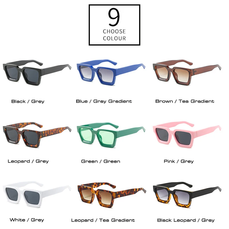 Thick Frame Square Sunglasses Retro Outdoor