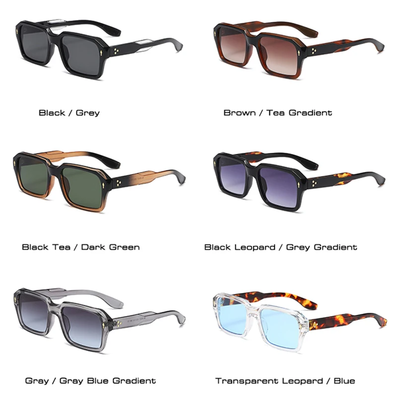 Oversized Rectangle Vintage Uv400 Sunglasses