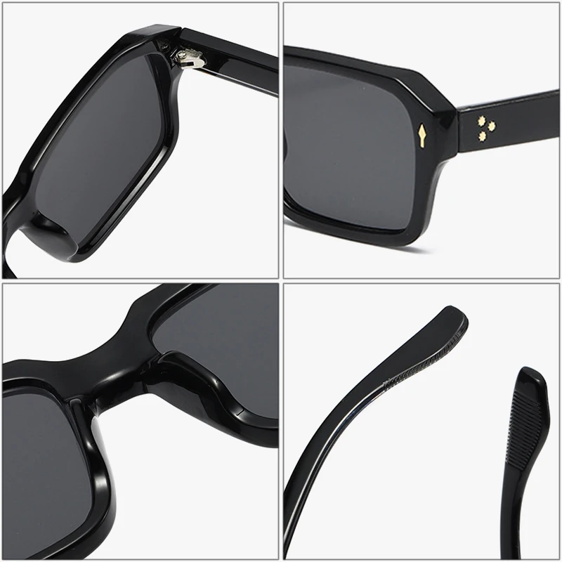Oversized Rectangle Vintage Uv400 Sunglasses