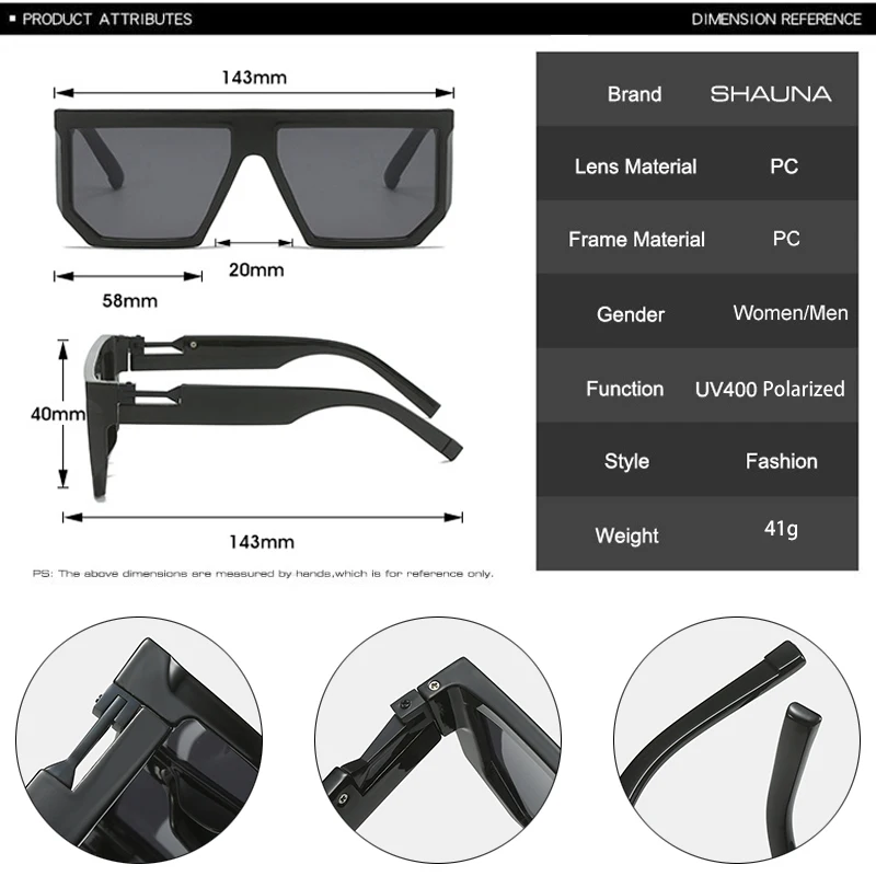 Fashion Square Punk Women Designer Sunglasses