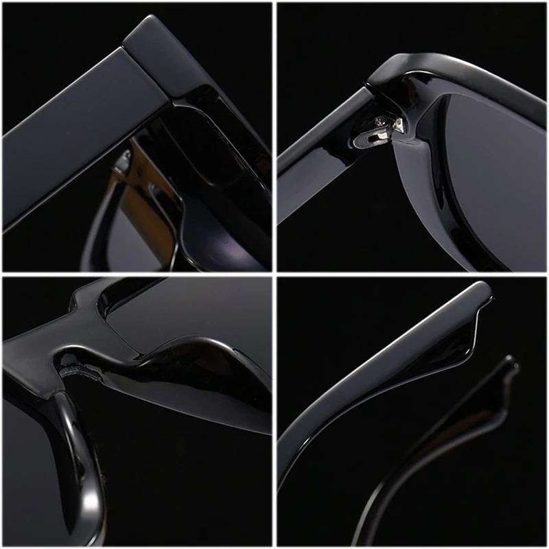 Men's Retro Square One Piece Sunglasses