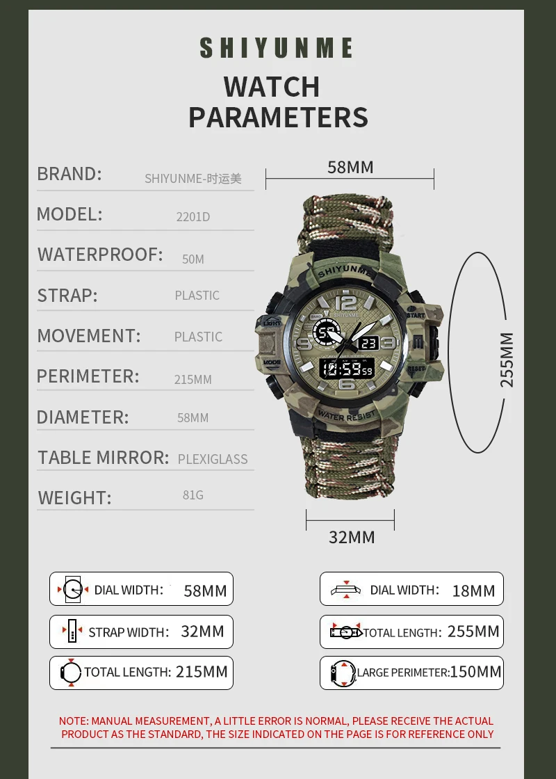 Military Sports LED Digital Watch for Men