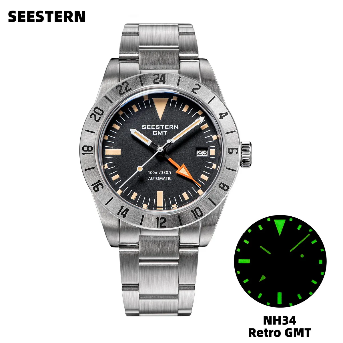 Seestern Vintage GMT Explorer Homage Watch