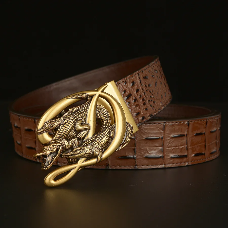 Crocodile Pattern Automatic Belts
