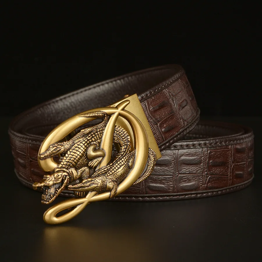 Crocodile Pattern Automatic Belts