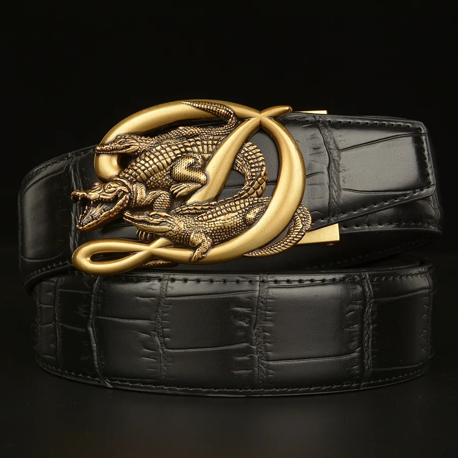 Crocodile Pattern Automatic Belts