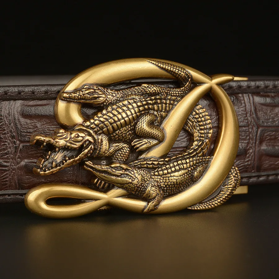 Crocodile Pattern Automatic Belts