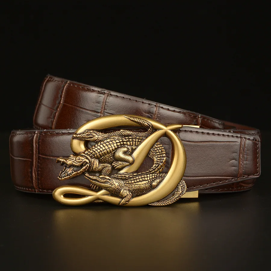 Crocodile Pattern Automatic Belts