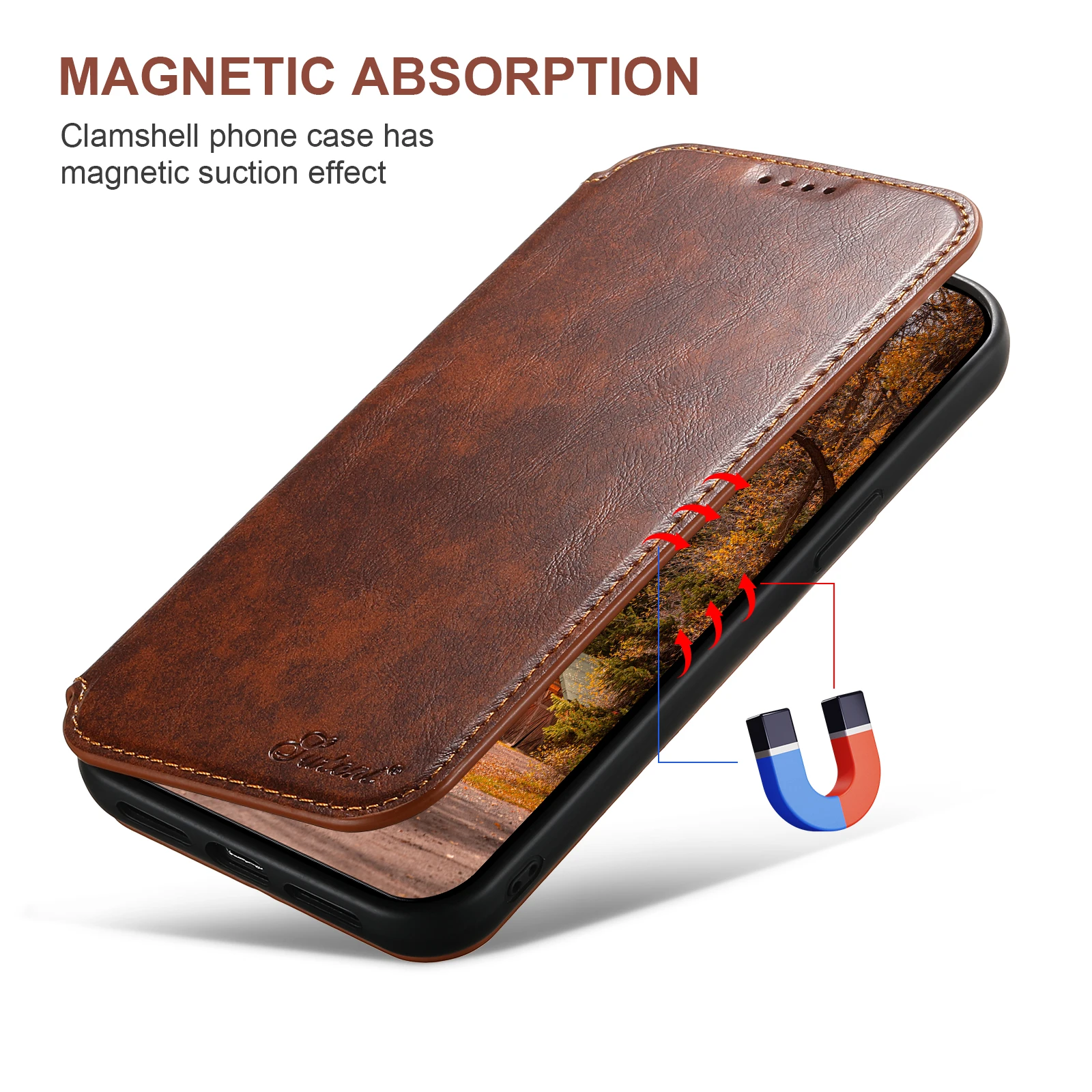 Card Holder Leather Flip Case for iPhone