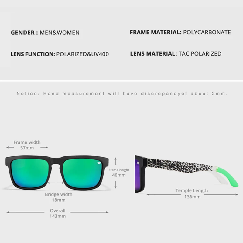 Classic Square HELM Polarized Sunglasses