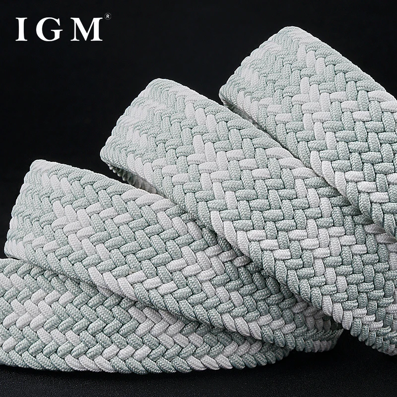 New Woven Braided Elastic Unisex Belt