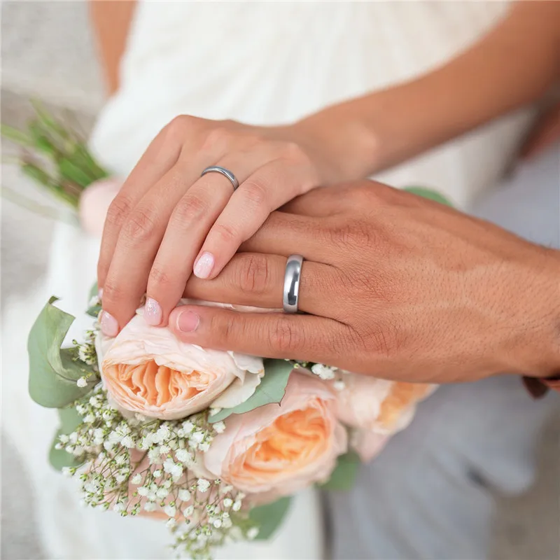 2/4/6/8mm Tungsten Carbide Wedding Band Ring