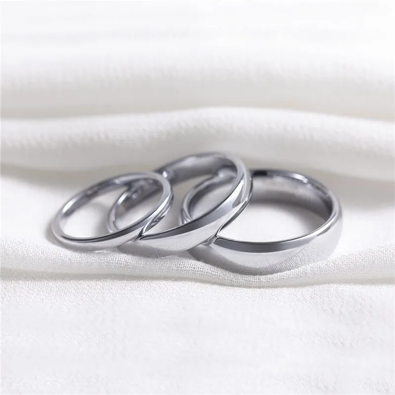 2/4/6/8mm Tungsten Carbide Wedding Band Ring
