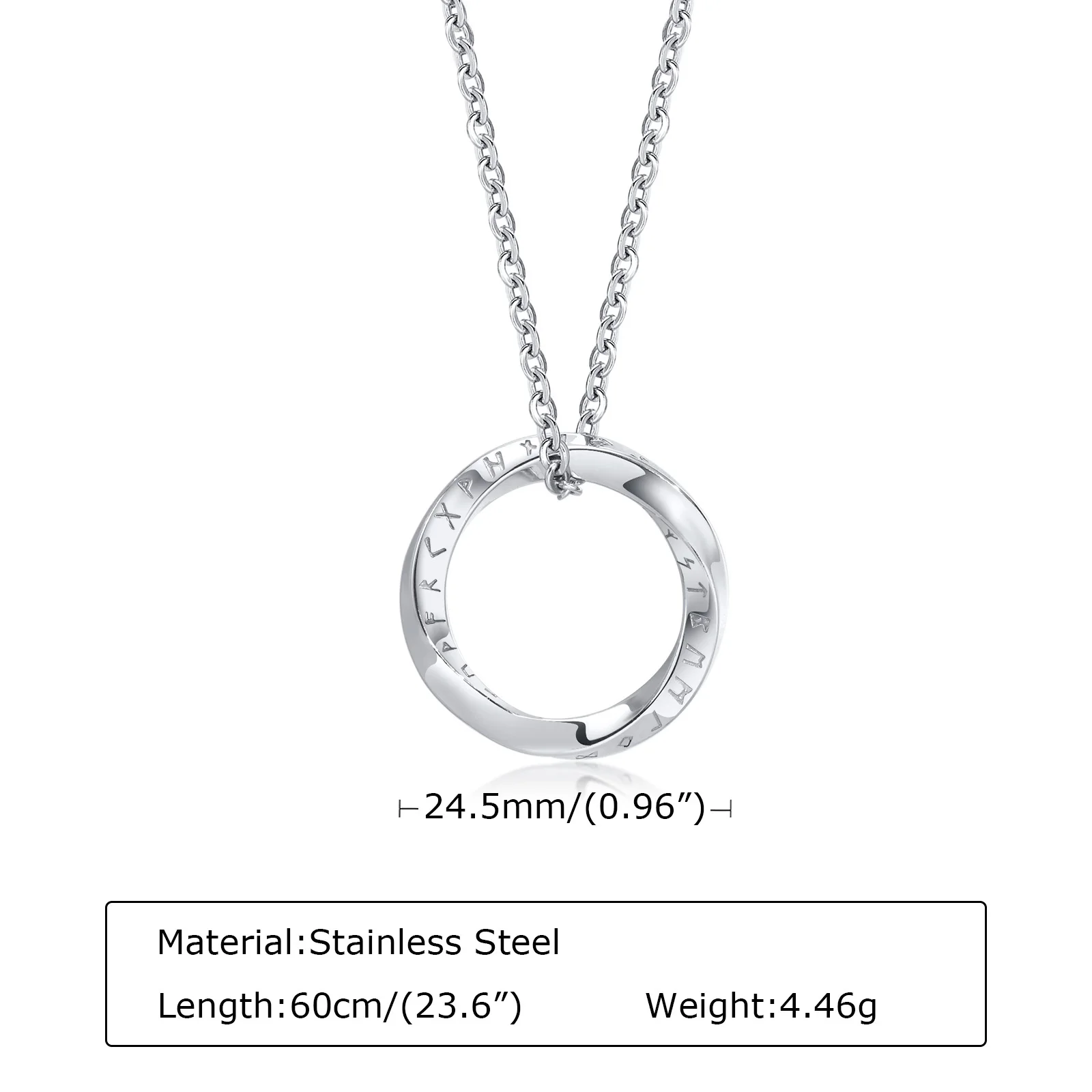 Norse Viking Round Pendant Necklace
