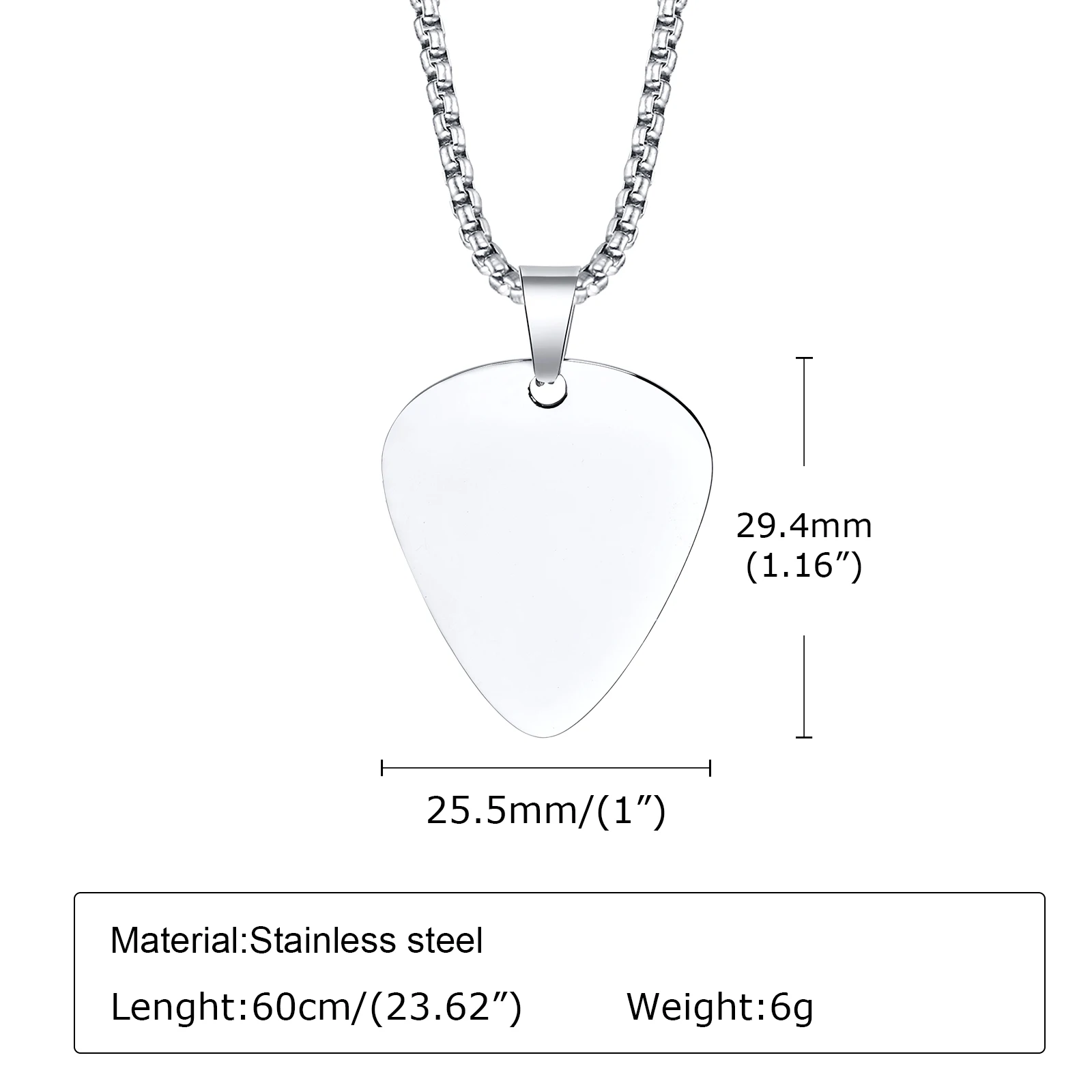 Guitar Pick Necklace for Men