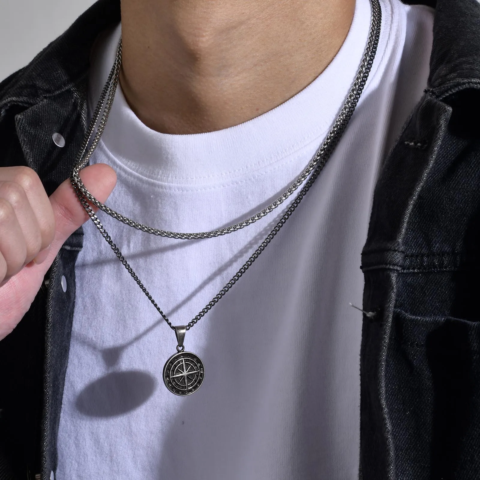 Compass Necklace for Men