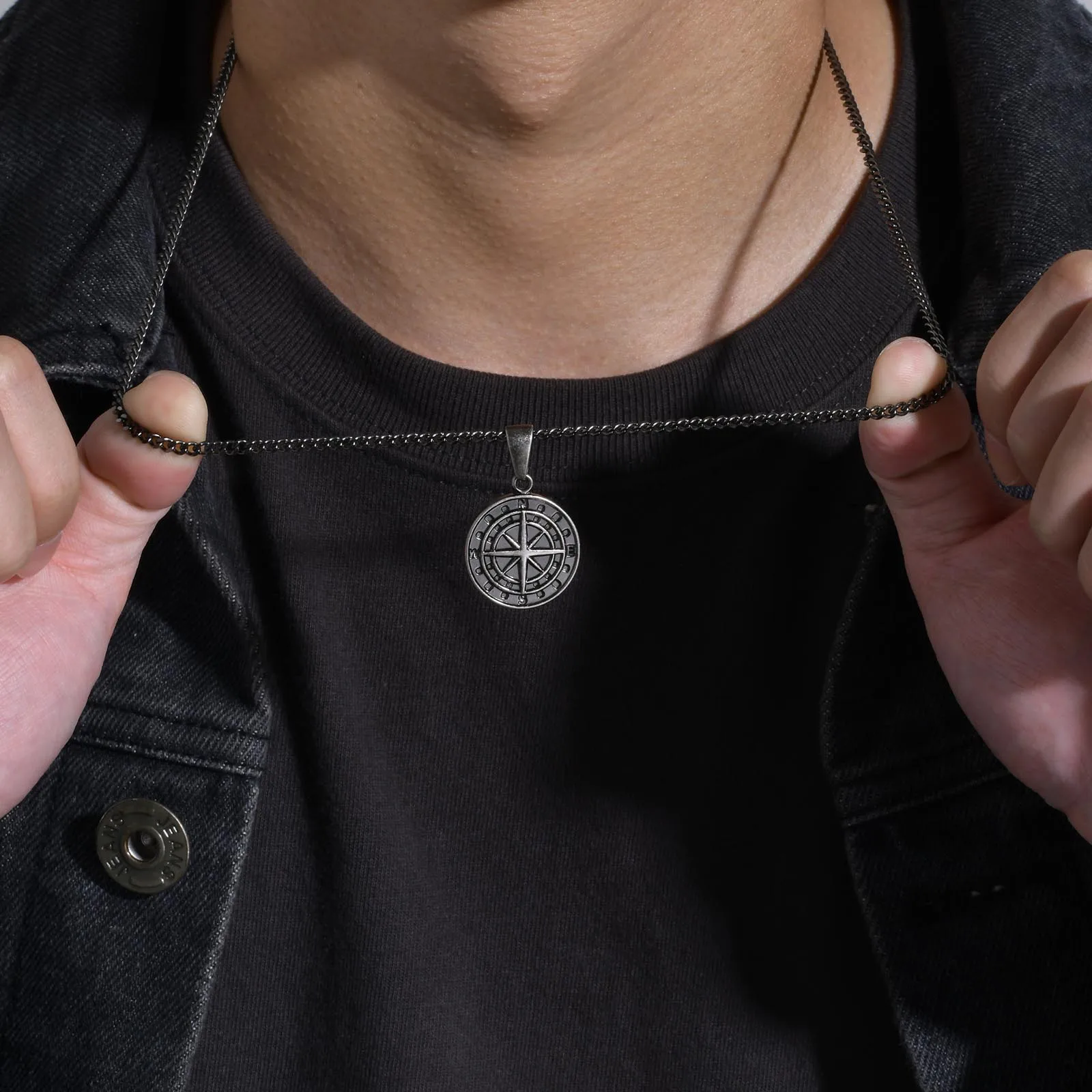 Compass Necklace for Men