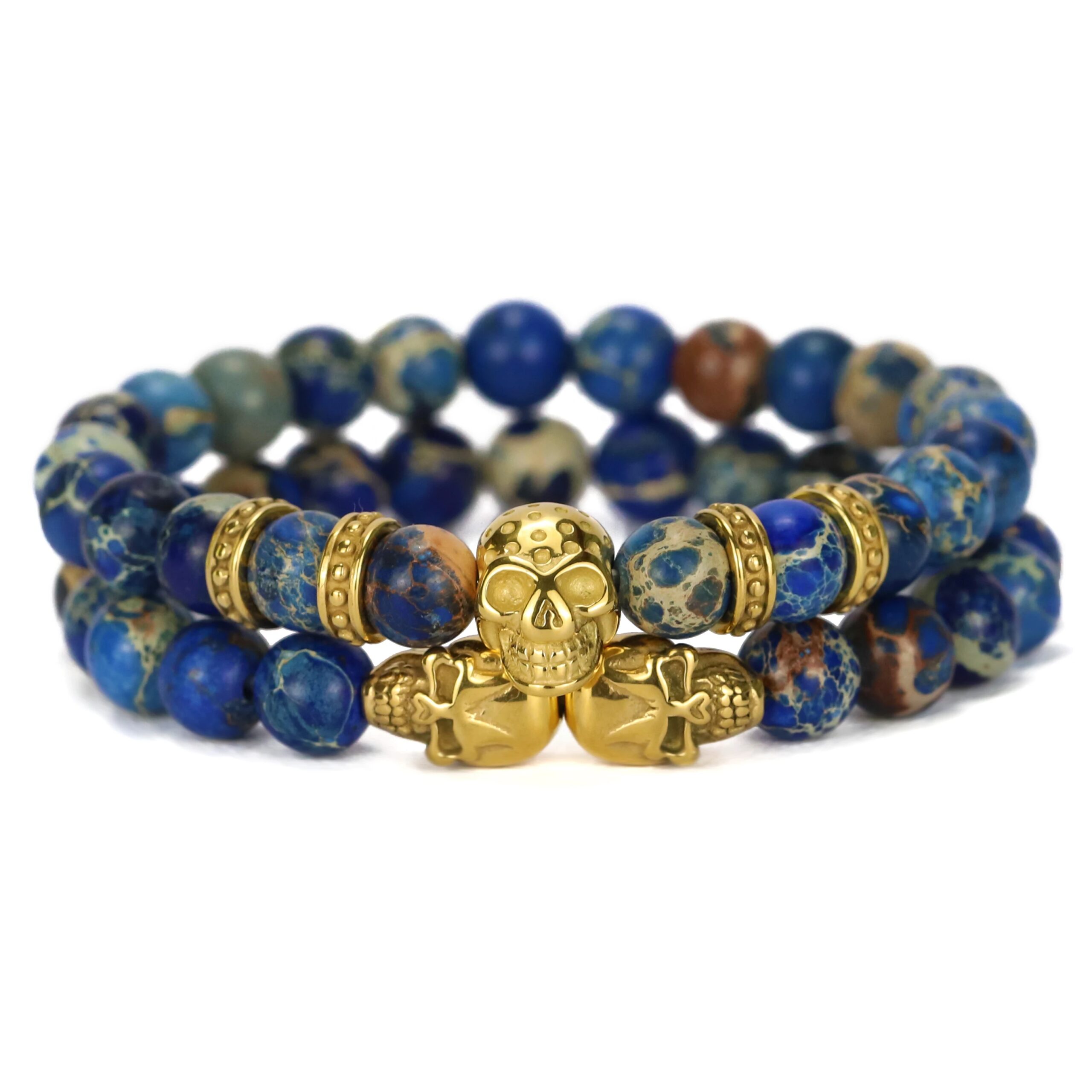 Skeleton HD Stones Bracelet Natural Stone beads